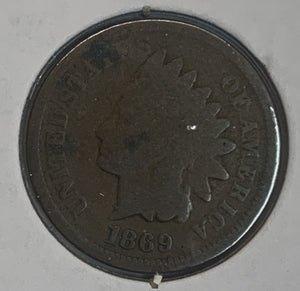 1869 Indian Head Cent, Good