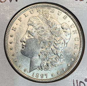 1897 Morgan Silver Dollar, MS63