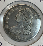 1834 Bust Half Dollar, VF