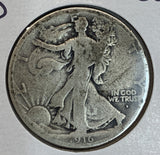 1916-D Walking Liberty Half Dollar, Good