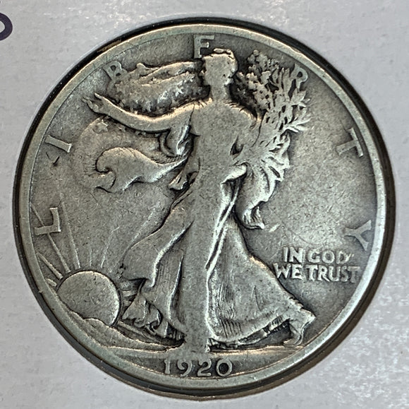 1920-S Walking Liberty Half Dollar, Fine