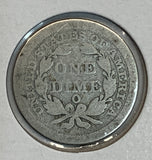1845-O Seated Liberty Dime, Good