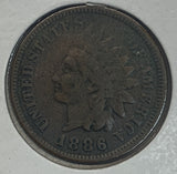 1886 T-1 Indian Cent, Fine