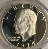 1974-S Eisenhower Silver Dollar , PCGS PF70DCAM,