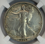 1918  Walking Liberty Half Dollar, AU Details, NGC