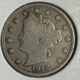 1912-S Liberty "V" Nickel, VG+