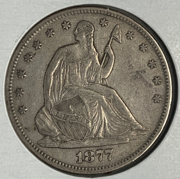 1877 Seated Liberty Half Dollar, XF40