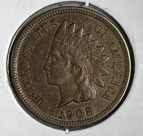 1908-S Indian Head Cent, CH AU BN