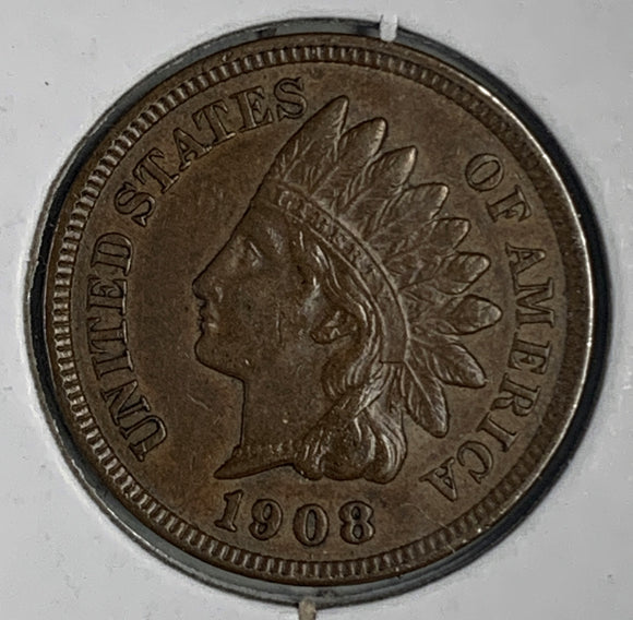1908 Indian Head Cent, MS560+ BN