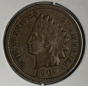 1909-S Indian Head Cent, XF40