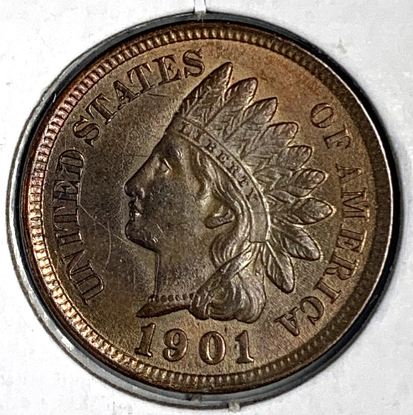 1901 Indian Head Cent, MS63+BN