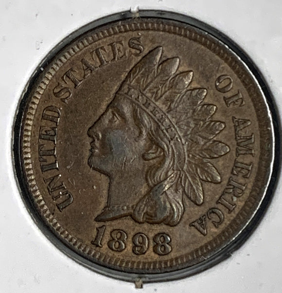 1898 Indian Head Cent, AU+