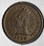 1898 Indian Head Cent, AU+