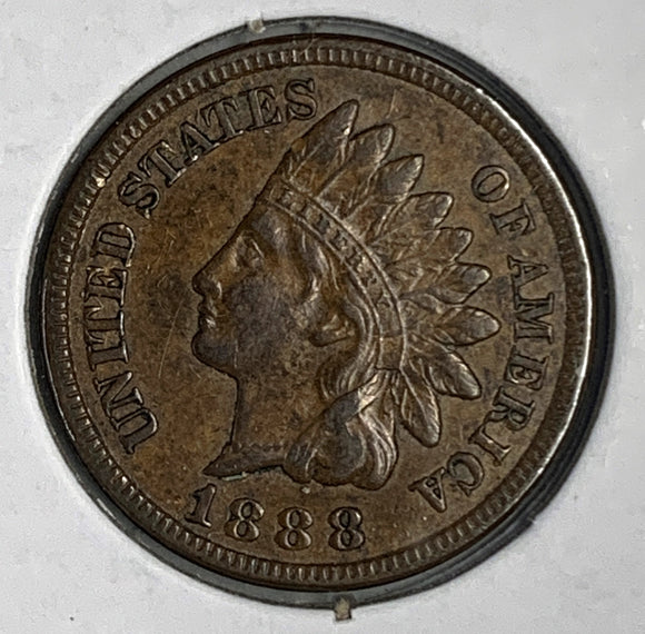 1888 Indian Head Cent,AU58