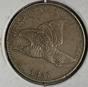 1857 Flying Eagle Cent, AU55