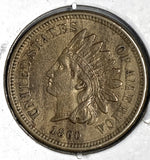 1860 Indian Head Cent, MS60+, Pointed Bust
