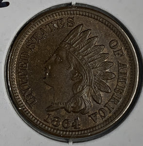 1864 Bronze Indian Heas Cent, MS63BN