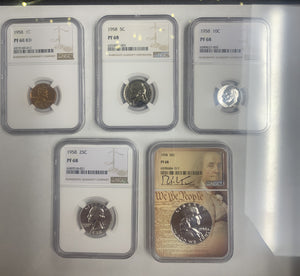 1958 Proof Set, Proof 68 NGC