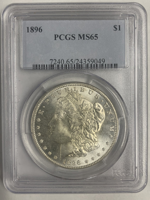 1896 Morgan Silver Dollar, MS65 PCGS