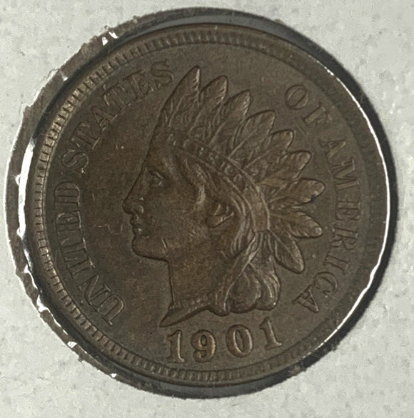 1901 Indian Head Cent, AU