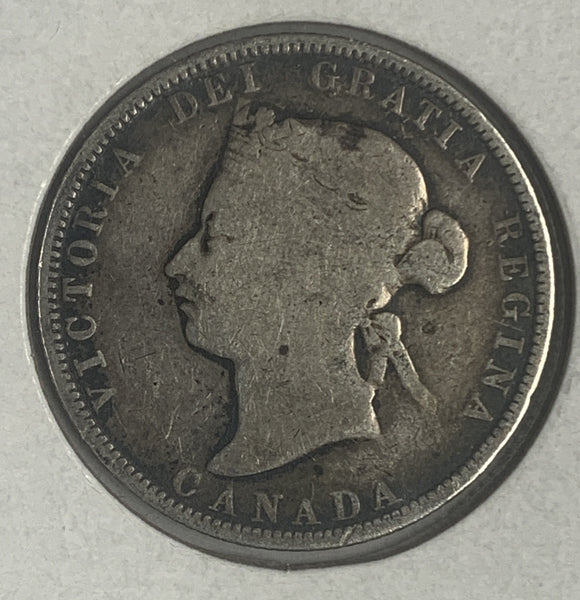 1872-H Canadian Quarter, VG