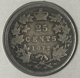 1872-H Canadian Quarter, VG