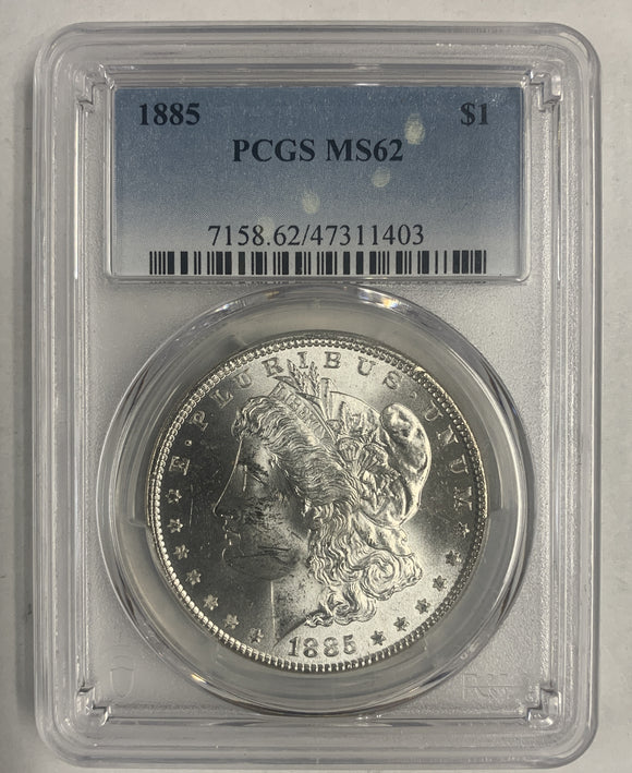 1885 Morgan Silver Dollar, MS62 PCGS
