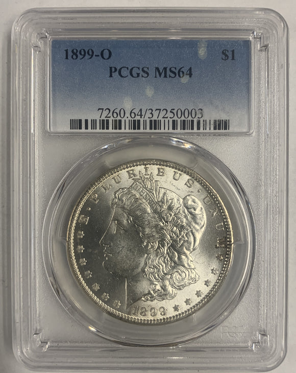 1899-O Morgan Silver Dollar, MS64 PCGS