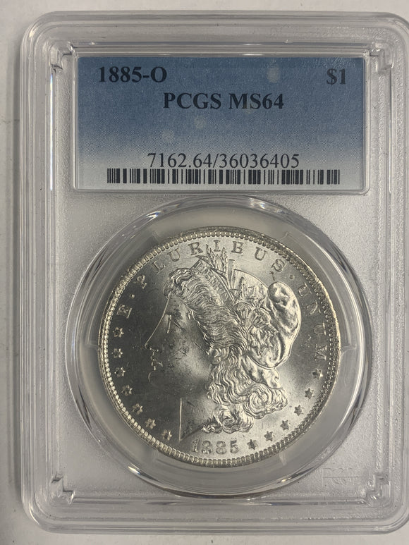 1885-O Morgan Silver Dollar, MS64 PCGS