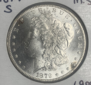 1879-S Morgan Silver Dollar, MS60+