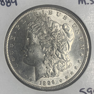 1889 Morgan Silver Dollar, MS60+