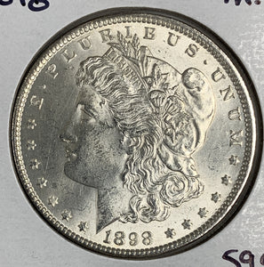 1898 Morgan Silver Dollar, MS60+