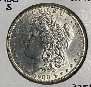 1900-S Morgan Silver Dollar, AU+