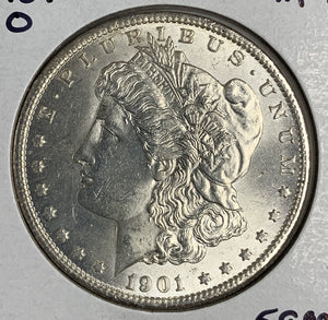 1901-O Morgan Silver Dollar, MS60+