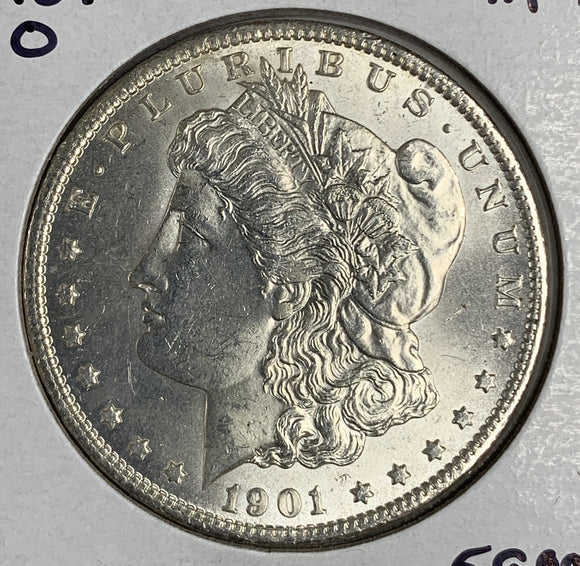 1901-O Morgan Silver Dollar, MS60+