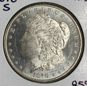 1878-S Morgan Silver Dollar, MS60+