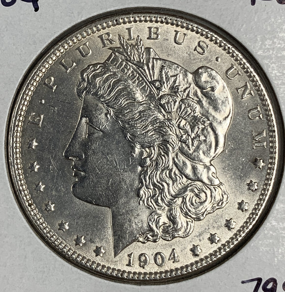 1904 Morgan Silver Dollar, AU+