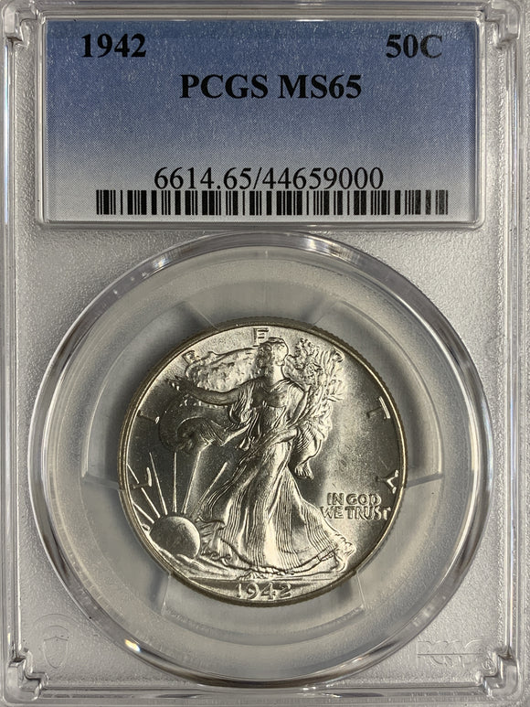 1942  Walking Liberty Half, MS65 PCGS