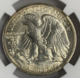 1943-D Walking Liberty Half, MS65 NGC