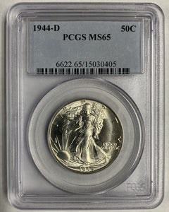 1944-D Walking Liberty Half, MS65 PCGS