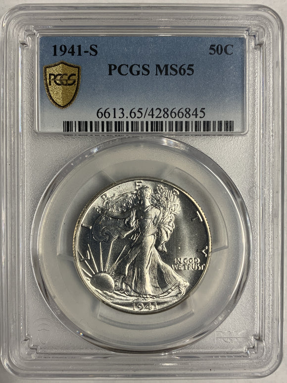 1941-S  Walking Liberty Half, MS65 PCGS