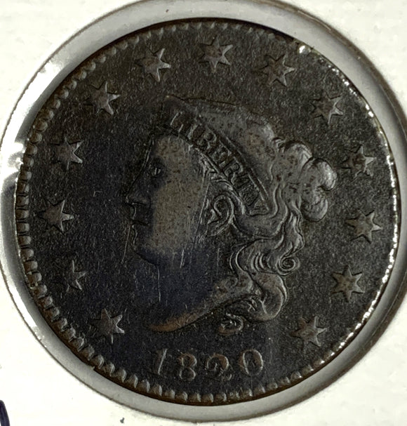 1820 Large Cent, VF