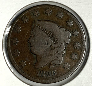 1826 Large Cent, VG