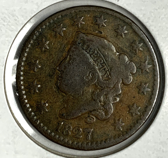 1827 Large Cent, VG