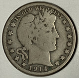 1914 Barber Half Dollar, VG