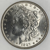 1887 Morgan Silver Dollar, MS64 PCI