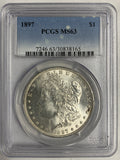 1897 Morgan Silver Dollar, MS63  PCGS