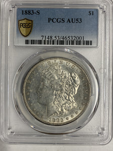 1883-S Morgan Silver Dollar, AU53  PCGS