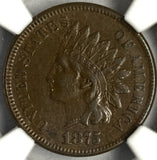 1875 Indian Head Cent, AU53 NGC