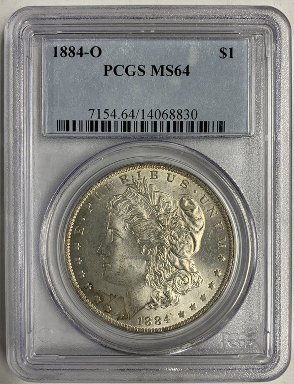 1884-O Morgan Silver Dollar, MS64 PCGS